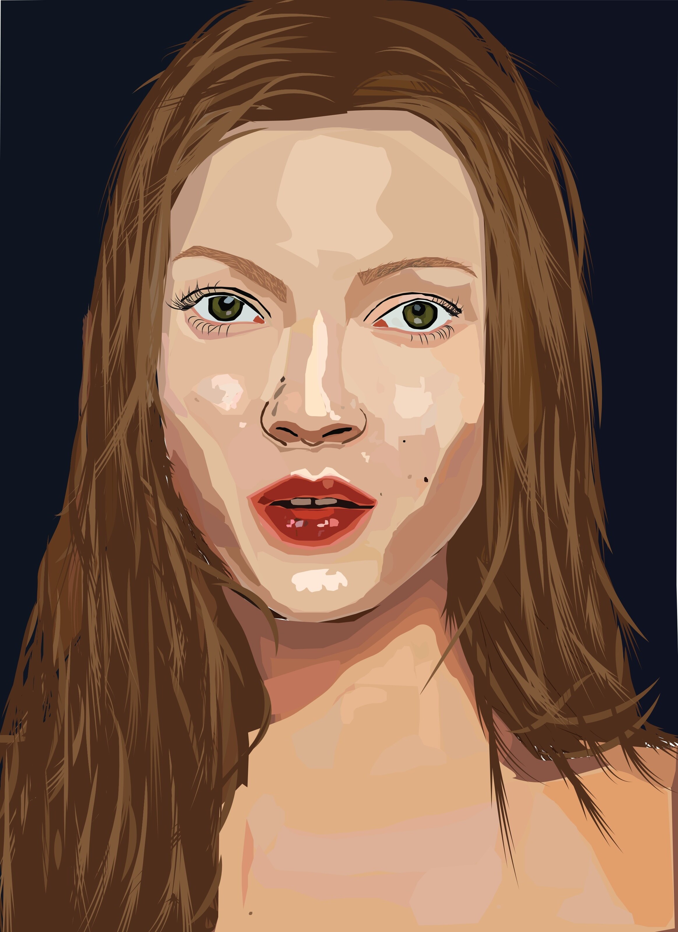 Kate Moss — Vector Portrait